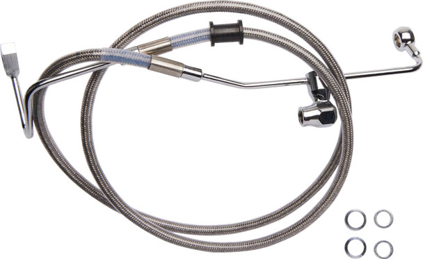 Drag Specialties - 17416334 - Brake Line - Rear - ABS - Stainless Steel