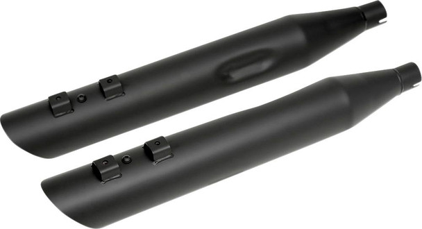 Drag Specialties - 18011188 - 4" Slashdown Slip-On Mufflers - Black