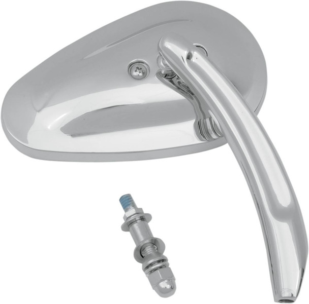 Drag Specialties - 19011900 - Mirror - Side View - Teardrop - Chrome - Right