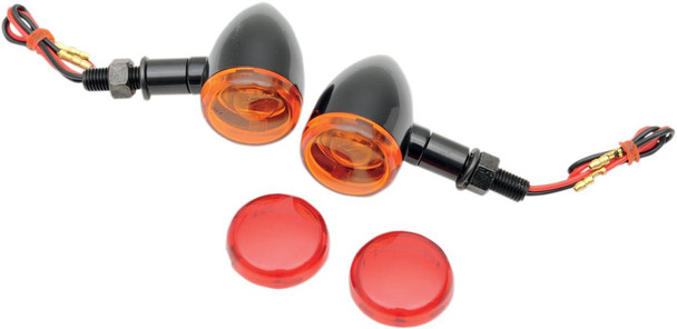 Drag Specialties - 20401041 - Mini-Duece Marker Light Kit - Amber/Red