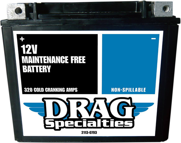 Drag Specialties - 21130793 - AGM Battery - YTX20H FT