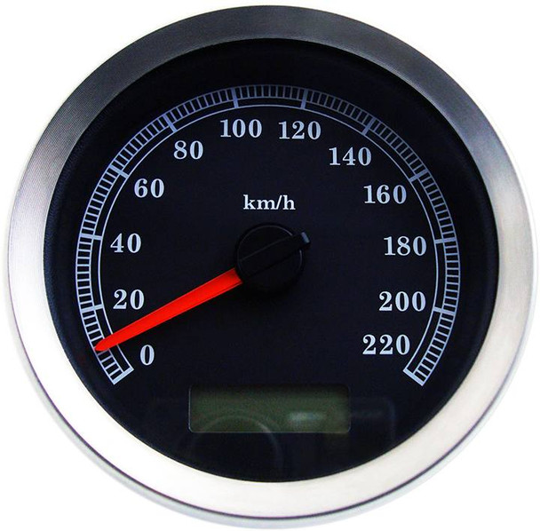 Drag Specialties - 22100460 - Programmable Speedometer - Black Face - KM/H