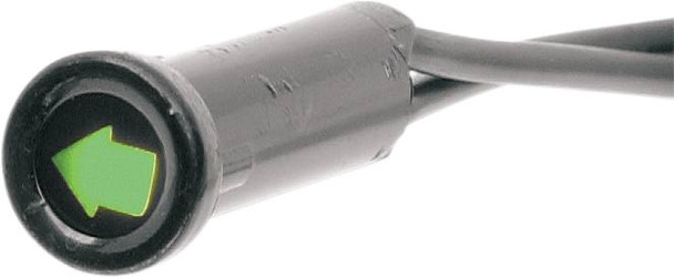 Drag Specialties - 22120106 - Snap-In Indicator Light - Turn - Black Bezel