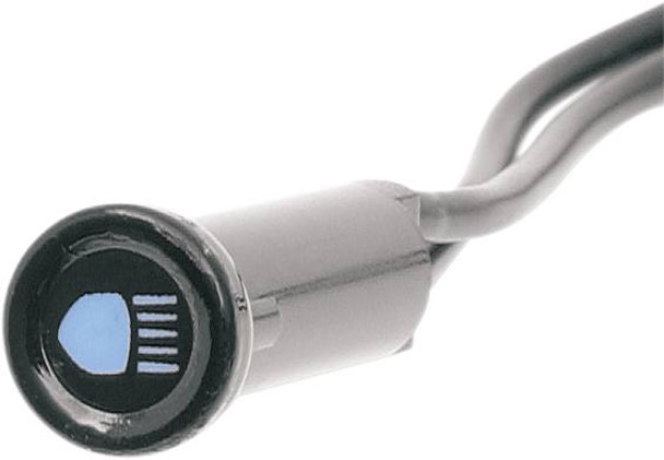 Drag Specialties - 22120105 - Snap-In Indicator Light - High Beam - Black Bezel Drag Specialties - 22120105 - Snap-In Indicator Light - High Beam - Black Bezel