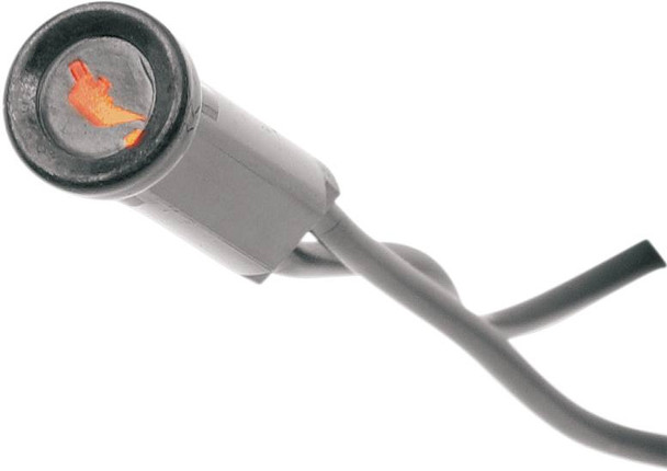 Drag Specialties - 22120107 - Snap-In Indicator Light - Oil Indicator - Black Bezel