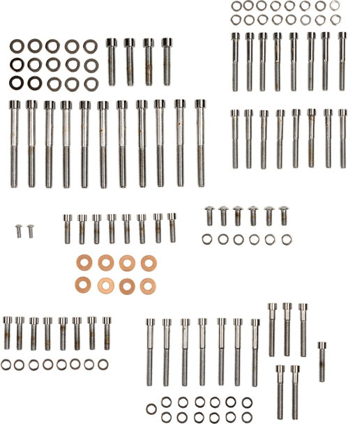 Drag Specialties - 24010767 - Bolt Kit - Complete Motor - Smooth/Socket-Head - '04-'21 Sportster