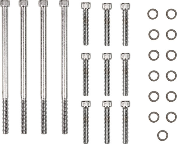 Drag Specialties - 24010771 - Bolt Kit - Primary Cover - Knurled - Chrome - Touring