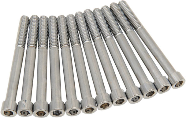 Drag Specialties - 24010973 - Bolt Kit - Crankcase - Chrome - Smooth - M8 Drag Specialties - 24010973 - Bolt Kit - Crankcase - Chrome - Smooth - M8