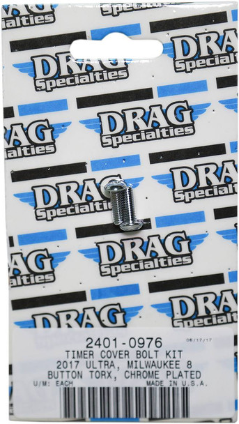 Drag Specialties - 24010976 - Bolt Kit - Timer Cover - Torx® - Chrome - M8