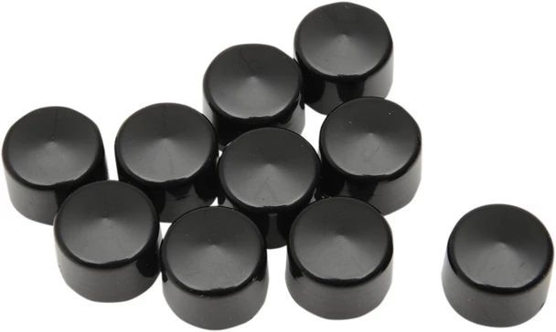 Drag Specialties - 24020150 - Bolt Covers - Allen/Socket - 3/16" - Black - 10 Pack