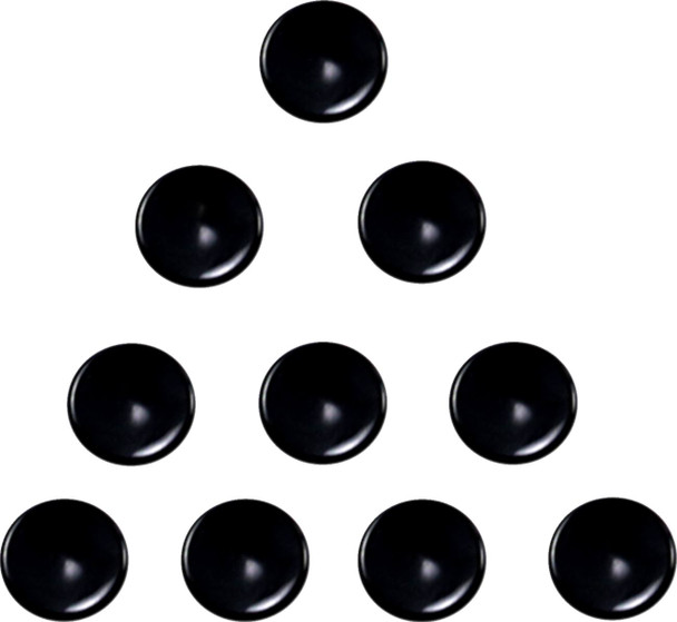 Drag Specialties - 24020153 - Bolt Covers - Allen/Socket - Top Cover Only - 1/4" - Black - 10 Pack