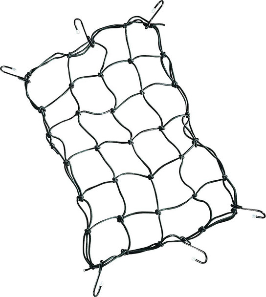 Drag Specialties - DS110212 - Cargo Net - 12" x 17" - 6 Hook - Black