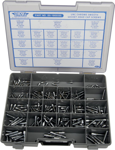 Drag Specialties - DS190533S - Bolt - Socket-Head - Smooth - Assortment - UNC Drag Specialties - DS190533S - Bolt - Socket-Head - Smooth - Assortment - UNC