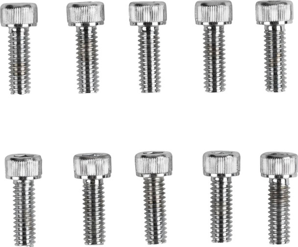 Drag Specialties - DS190584 - Bolts - Socket-Head - Replacement - Knurled/Coarse Thread - #8-32 x 1/2" - 10 Pack