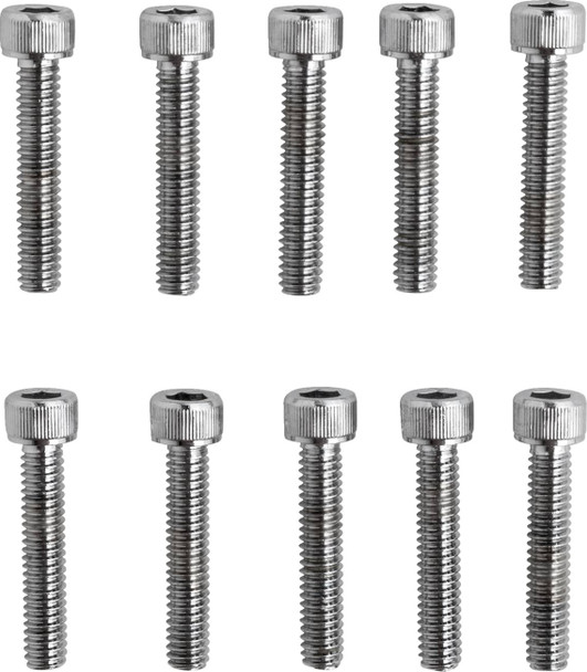 Drag Specialties - DS190585 - Bolts - Socket-Head - Replacement - Knurled/Coarse Thread - #8-32 x 7/8" - 10 Pack