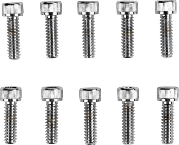 Drag Specialties - DS190588 - Bolts - Socket-Head - Replacement - Knurled/Coarse Thread - #10-24 x 5/8" - 10 Pack