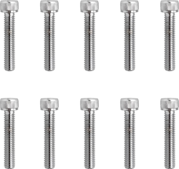 Drag Specialties - DS190599 - Bolts - Socket-Head - Replacement - Knurled/Fine Thread - #10-32 x 1" - 10 Pack