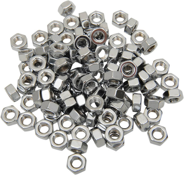 Drag Specialties - DS190658 - Nut - Hex - 1/4"-28 - Chrome
