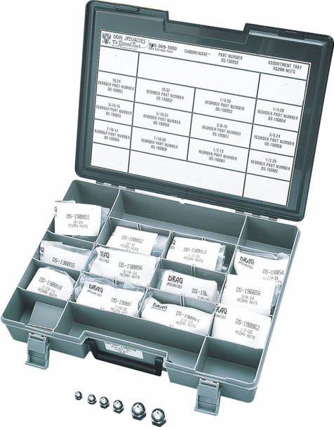 Drag Specialties - DS190850 - Nut Assortment - Acorn - Chrome - Kit