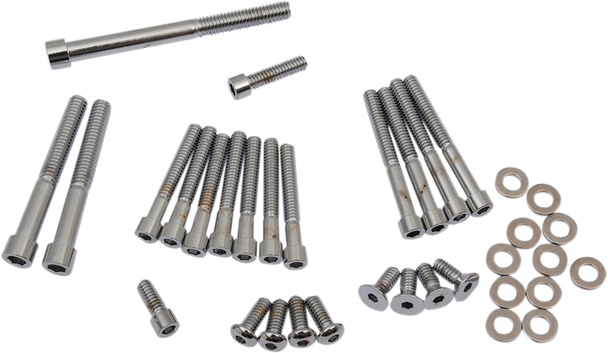 Drag Specialties - DS190863S - Bolt Set - Left Side Primary Cover/Crank/Shifter - Smooth