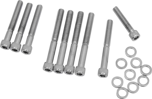 Drag Specialties - DS190875 - Bolt Kit - Cam Cover - Knurled - Chrome - '86-'90 Sportster