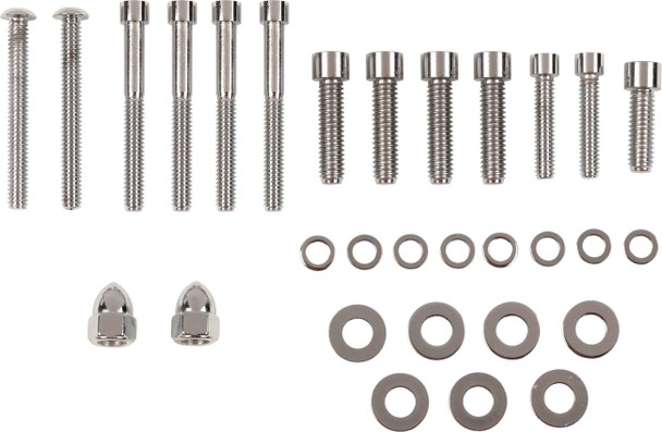 Drag Specialties - DS190881S - Bolt Set - Transmission End Cover/Bearing Support Plate - Smooth - Softail/Dyna