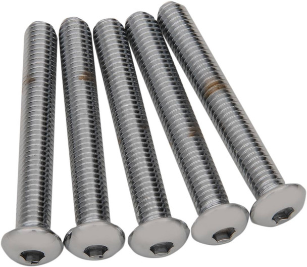 Drag Specialties - DS192334 - Bolts - Button Head/Replacement - 3/8"-16 x 3" - 5 Pack