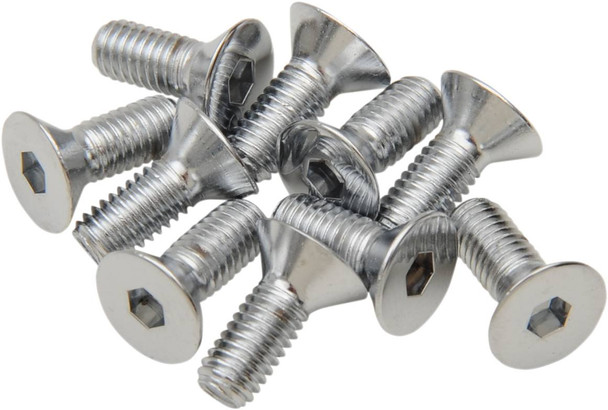 Drag Specialties - DS192355 - Bolts - Flat-Head - Chrome - 10-32 x 1/2" Drag Specialties - DS192355 - Bolts - Flat-Head - Chrome - 10-32 x 1/2"