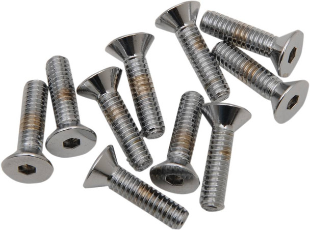 Drag Specialties - DS192360 - Bolts - Flat-Head - Chrome - 1/4"-20 x 1" Drag Specialties - DS192360 - Bolts - Flat-Head - Chrome - 1/4"-20 x 1"