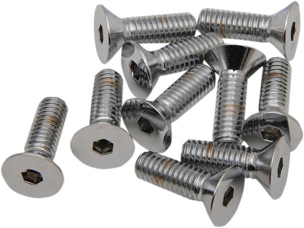 Drag Specialties - DS192364 - Bolts - Flat-Head - Chrome - 5/16"-18 x 3/4" Drag Specialties - DS192364 - Bolts - Flat-Head - Chrome - 5/16"-18 x 3/4"