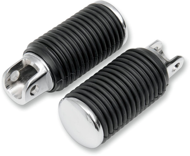 Drag Specialties - DS253404 - Driver Pegs - Rubber - Chrome End