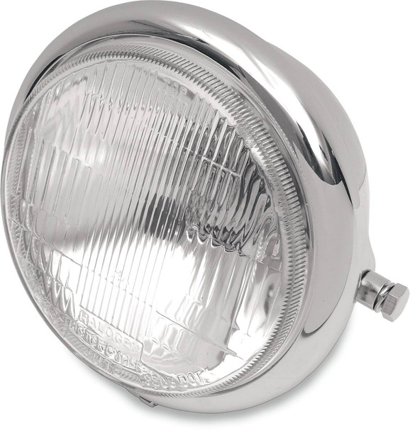 Drag Specialties - DS280036 - Side Mount H4 Headlight - 5-3/4" - Chrome