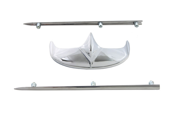 V-Twin - 50-1022 - Front Fender Trim Set - Fits 1957-1966 Harley-Davidson FL