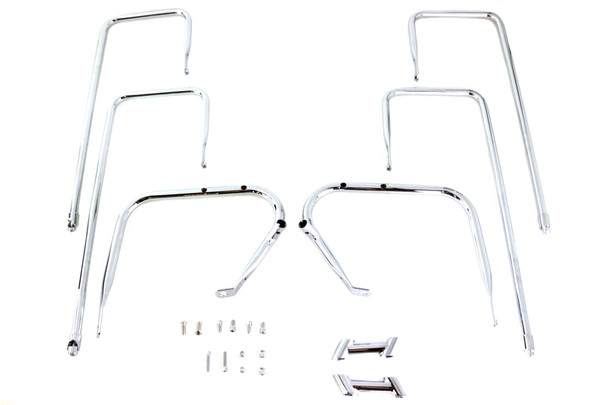 V-Twin - 50-1203 - Saddlebag Guard Kit Chrome