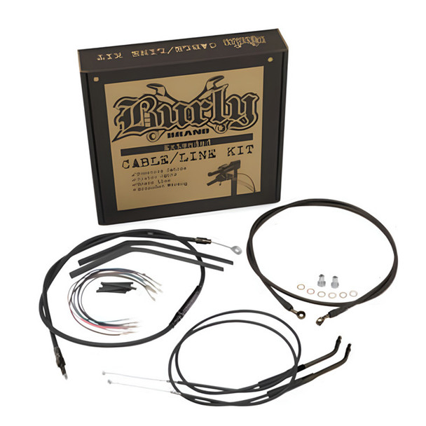 Burly Brand - 12" T-Bar Cable/ Brake Line Extension Kit - '07-'11 FXD Single Disc