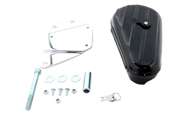 V-Twin - 50-1654 - Black Right Side Tool Box and Mount Kit