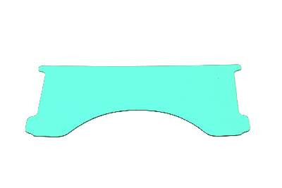V-Twin - 51-0308 - Replacement Round Windshield Window Blue