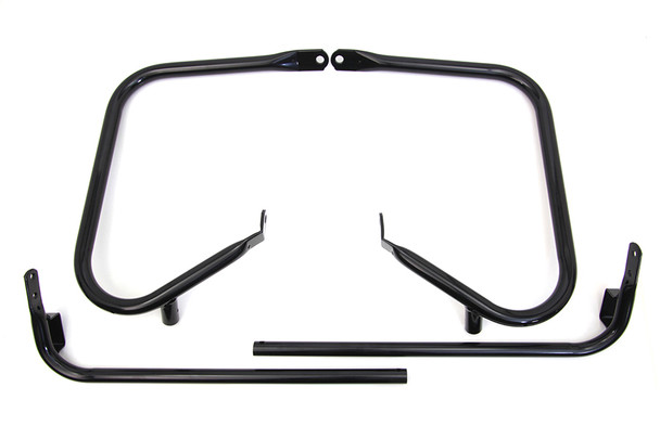 V-Twin - 51-1058 - Black Rear Engine Bar Set - Fits 1997-2008 Harley-Davidson FLHT, FLHR, FLTR