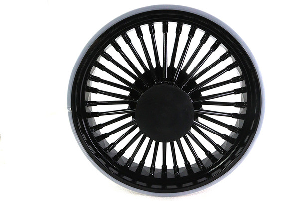 V-Twin - 52-0031 - Front 16 inch x 3.5 inch Duro 36 Fat Spoke Matte Black Wheel - Fits 2000-2007 Harley-Davidson FLT