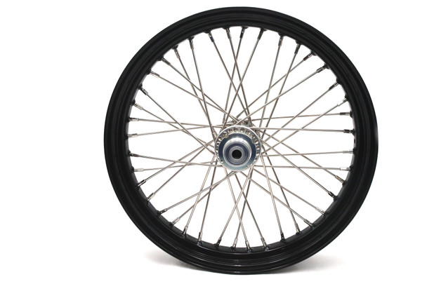 V-Twin - 52-0081 - XR 750 19 Inch x 3.00 Inch Rear Wheel with Black Rim - Fits 1952-1956 Harley-Davidson K, 1937-1952 W, 1957-1970 XL, 1970-1984 XR