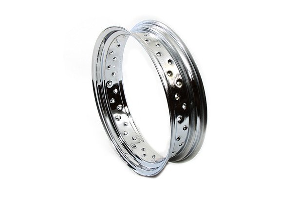 V-Twin - 52-0229 - 18 inch X 4.25 inch Drop Center Chrome Wheel Rim