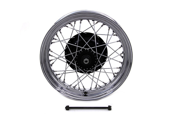 V-Twin - 52-0755 - 45 inch WL 16 inch x 3.00 inch Front Wheel Assembly - Fits 1937-1952 Harley-Davidson WL, 1942-1943 WLC, 1937-1942 WLD, 1940-1945 WLA