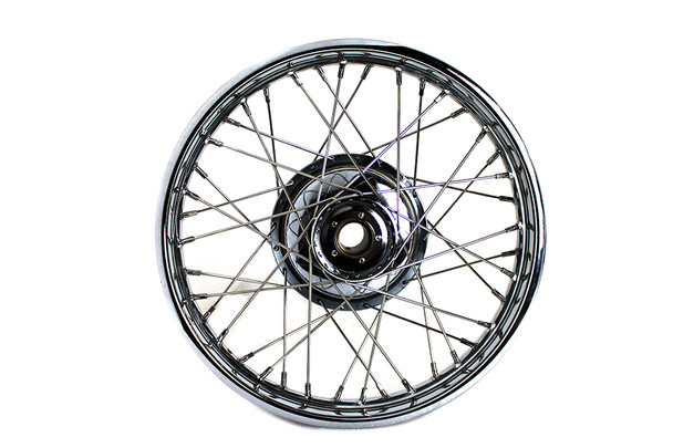 V-Twin - 52-0780 - 18 inch x 2.15 inch Front Wheel Assembly - Fits 1937-1952 Harley-Davidson WL, 1942-1943 WLC, 1937-1942 WLD, 1942-1943 WLA