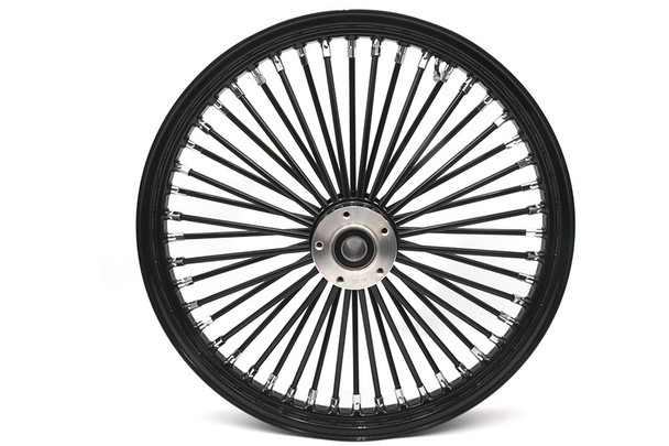V-Twin - 52-1407 - 21 inch x 2.15 inch King Spoke Front Wheel Black
