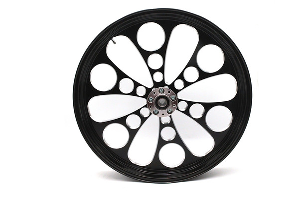 V-Twin - 52-1409 - 23 inch x 3.5 inch Kool Kat Front Wheel Black Cut