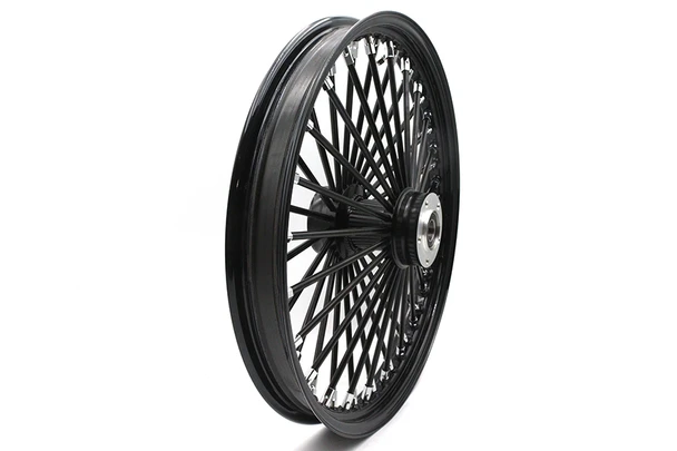 V-Twin - 52-1425 - 18 inch x 3.5 inch King Spoke Front Wheel Black