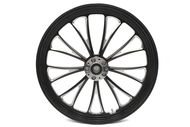 V-Twin - 52-1435 - 21 inch x 2.15 inch Manhattan Front Wheel Black Cut