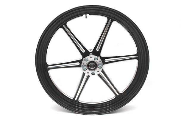 V-Twin - 52-1439 - 21 inch x 3.5 inch Revolver Front Wheel Black Cut