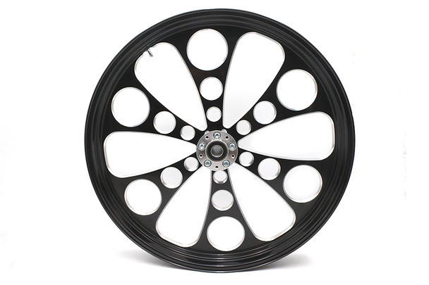 V-Twin - 52-1446 - 26 inch x 3.5 inch Kool Kat Front Wheel Black Cut