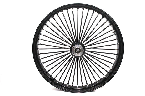 V-Twin - 52-1470 - 30 inch x 4.0 inch King Spoke Front Wheel Black